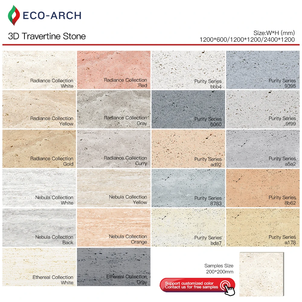 Free Samples Travertin Stone Material MCM Soft Natural Striped Stone Flexible Ceramic Cladding Tile