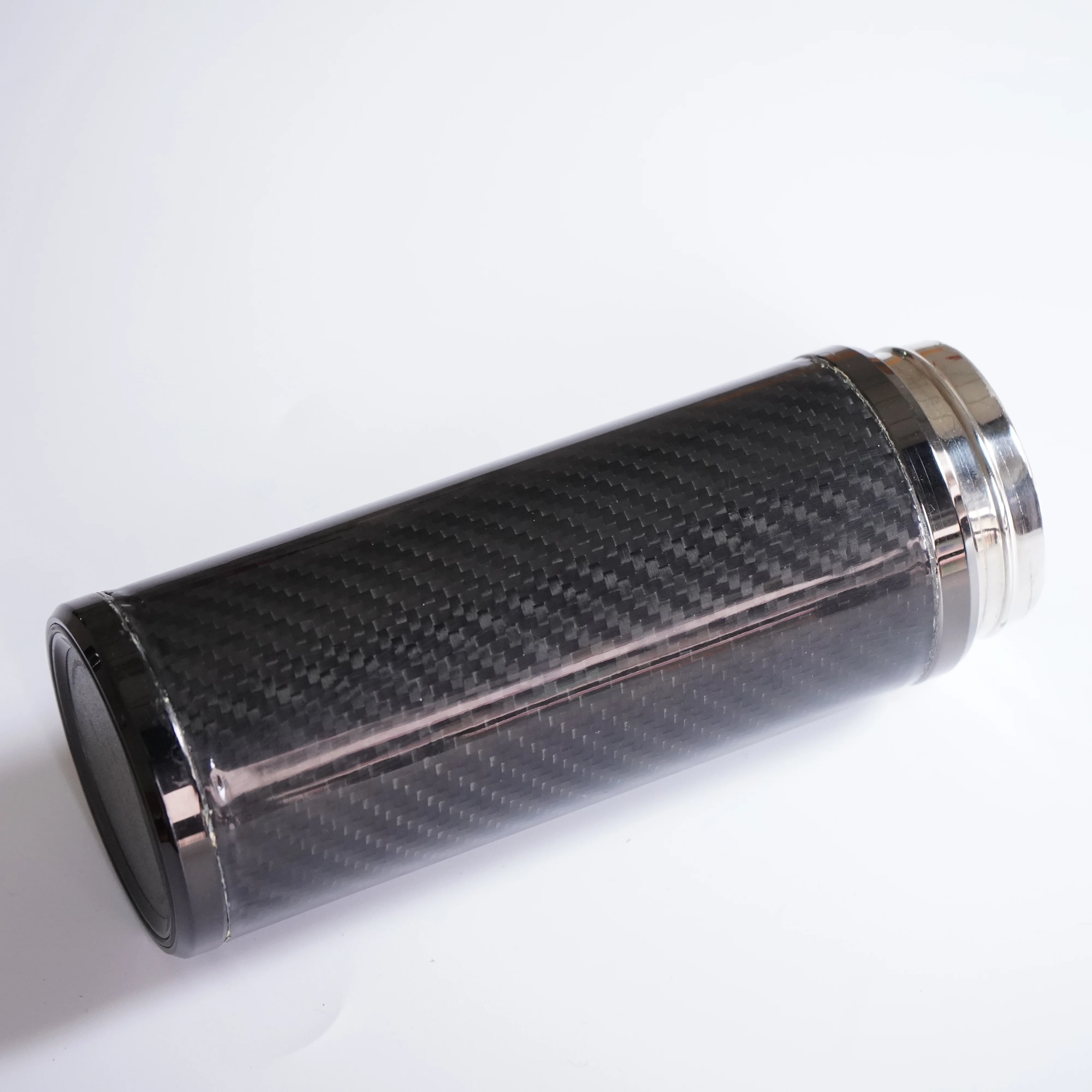 Business High-end Custom Portable 3k Twill Glossy Carbon Fiber Vacuum Flask Thermos for Travel