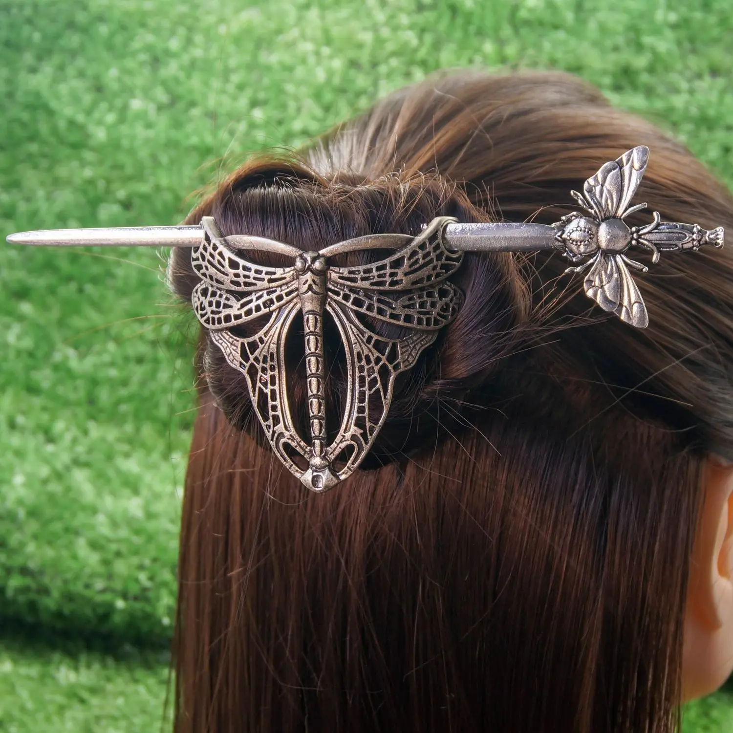 Vintage Gothic Butterfly Hair Clip Amazon.com : 4 Pcs Gothic Butterfly Hair Clips Black Skull  main image 3