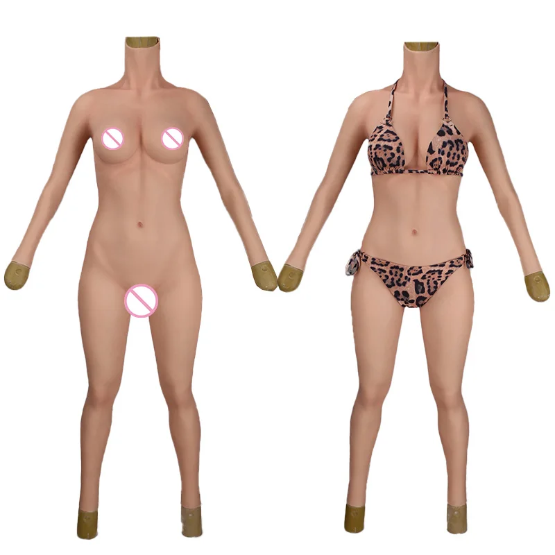 Eta Realistic Prosthesis Chest False Buttock Artificial Vagina Transgender Body Suit Silicone Female Bodysuit Crossdresser