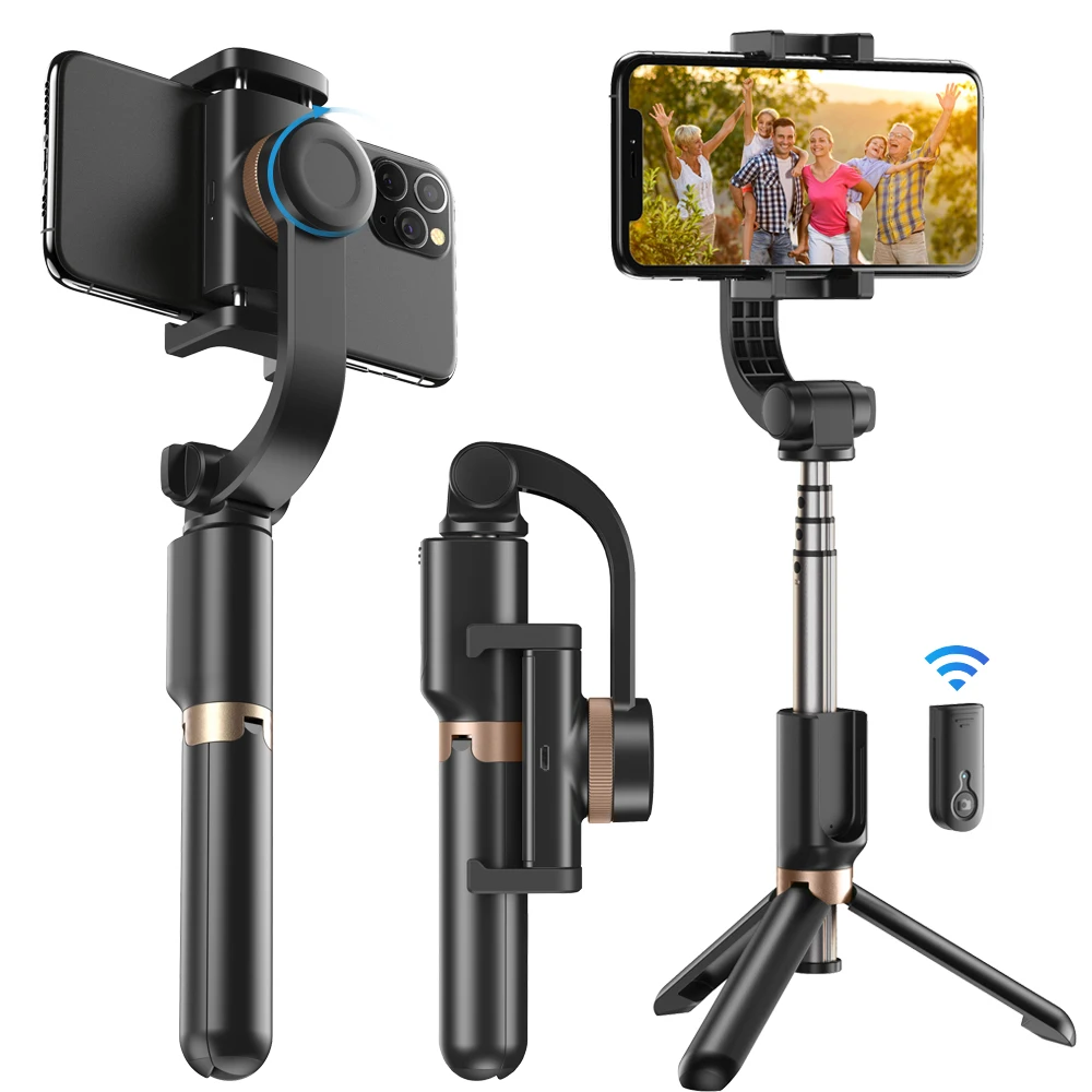 Professional Remote Shutter in Stabilized Handheld Gimbal Stabilizer Vlog Camera Controller Selfie Stick for Smartphone
