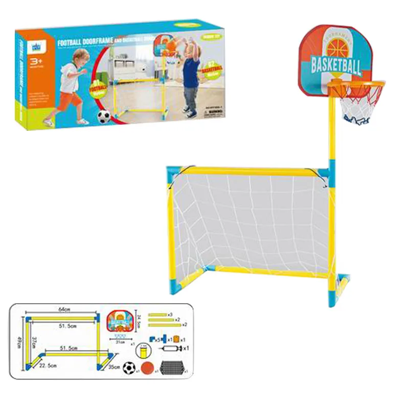 Folding Mini Football Soccer Goal Post Net Set with Pump Kids Sport ToYNFK 