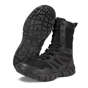 Factory OBM ODM Custom Wholesale Combat Tactical Hiking Black Boot with Zipper Waterproof