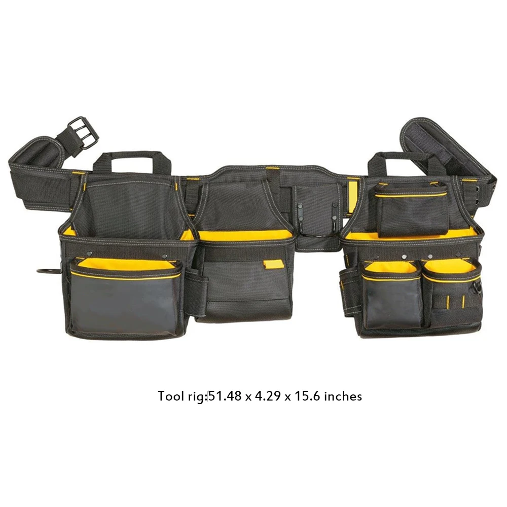 ISO9001 Factory Durable Tool Belt Premium Carpenter Electrician PU Waist Tool Bag