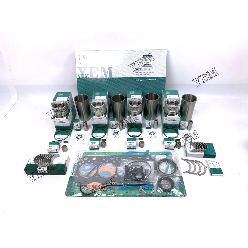 4M41 Overhaul Kit With Piston Rings Liner Full Gasket Set Bearings for Mitsubishi Power Equipment Engine