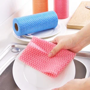 Handi Wipes Heavy Duty Reusable J Cloth Viscose Polyester Disposable Kitchen Cleaning Towel Roll Polishing Window Bathroom Free