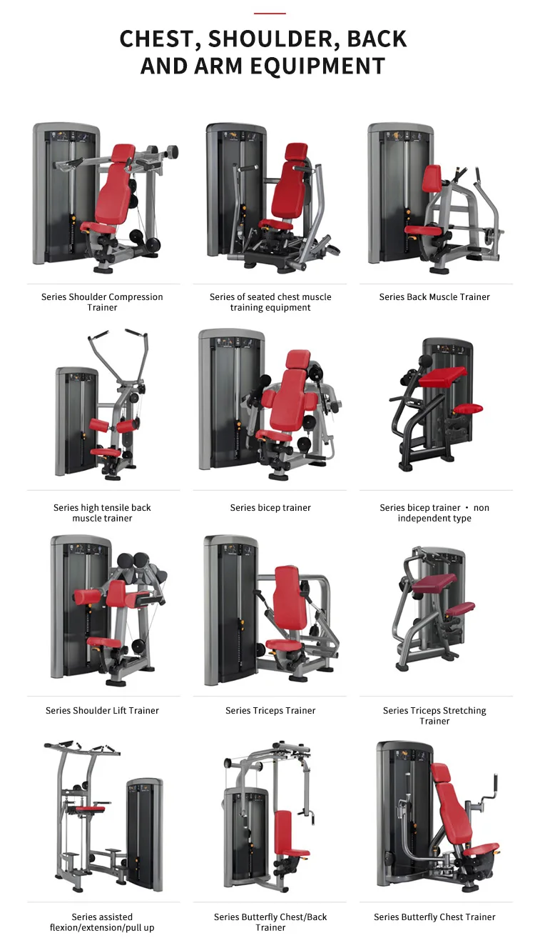 Stack Loaded Machines Adjustable Heavy Duty Stack Loaded Row Cable Exercise Equipment Lat ...
