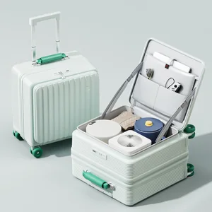 The 20-inch Small Front-opening Suitcase Is Super Light and Can Be Taken on a Plane Suitcase for Both Men and Women Custom logo