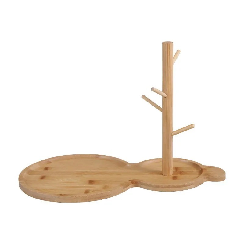 Wood Craft Gift Keys Holder Rings Tray Jewelry Phone Wooden Tray Valet Tray Key Chain Bowl for Table Kitchen Storage Shelf