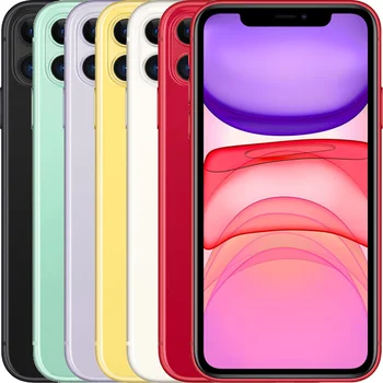 Wholesale used phone for iphone 11 64GB 128GB 256GB original and used Green Purple White Yellow Black Red