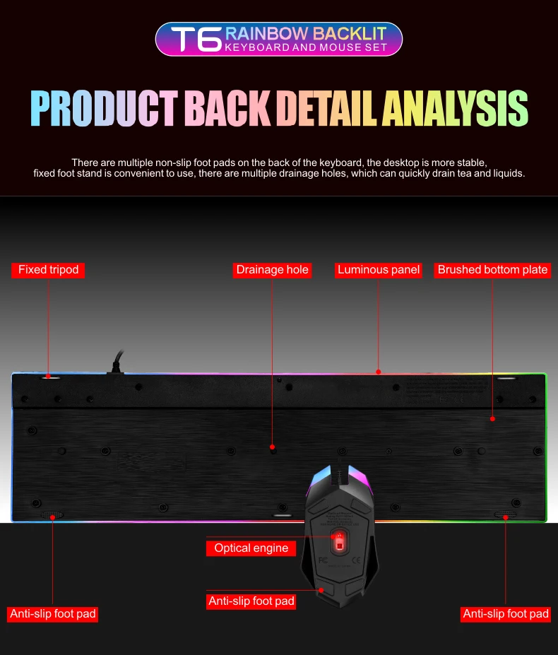 Custom Computer LED Gaming Keyboard and Mouse Combos