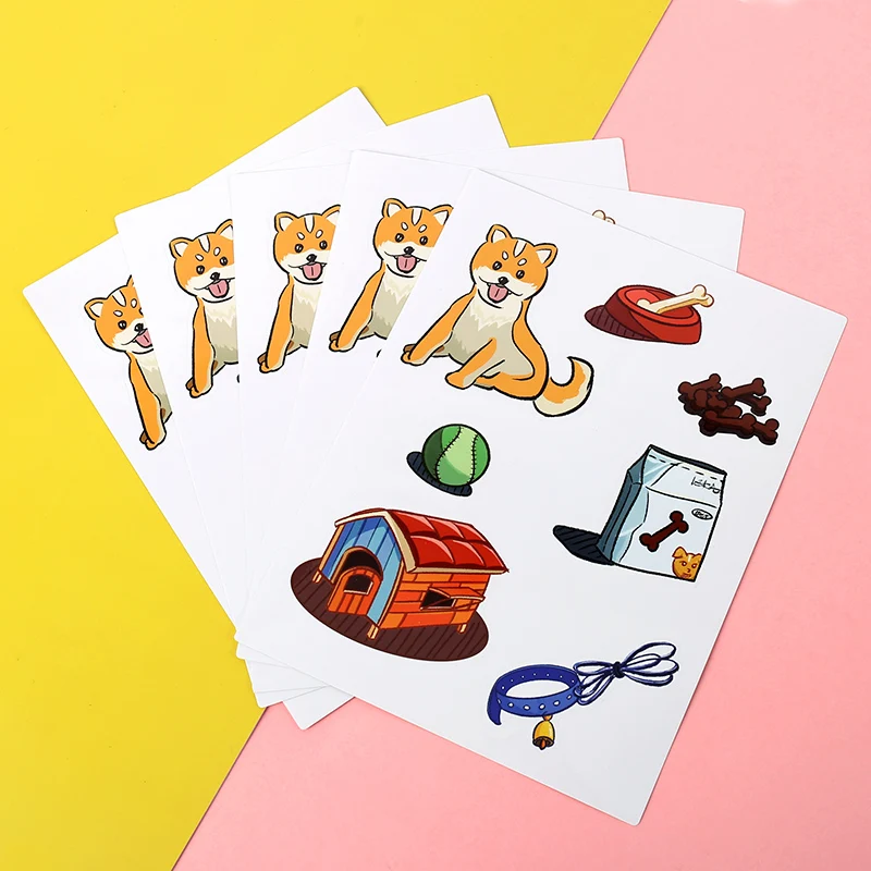 Vograce Custom Vinyl Sticker Anime Self Adhesive Pvc White Full Page Vinyl Sticker Sheet