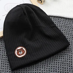 Оптовая продажа Лидер продаж в наличии высококачественные Популярные Простые Красочные Детские шапки с вышивкой медведя детские хлопковая