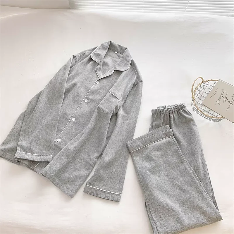 Luxury Unisex Pyjamas Men Women's Sleepwear Sets Korean Style Cotton Pajamas Women Lounge Wear Set Pajamas for Couples