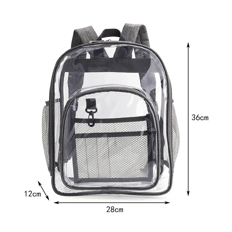 Clear Backpack Heavy Duty See Through Transparent Book Bag