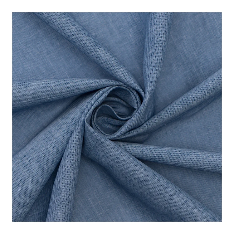 Bleu-Plain poids moyen en tissu de coton robe rideaux 140 cm de large toile 