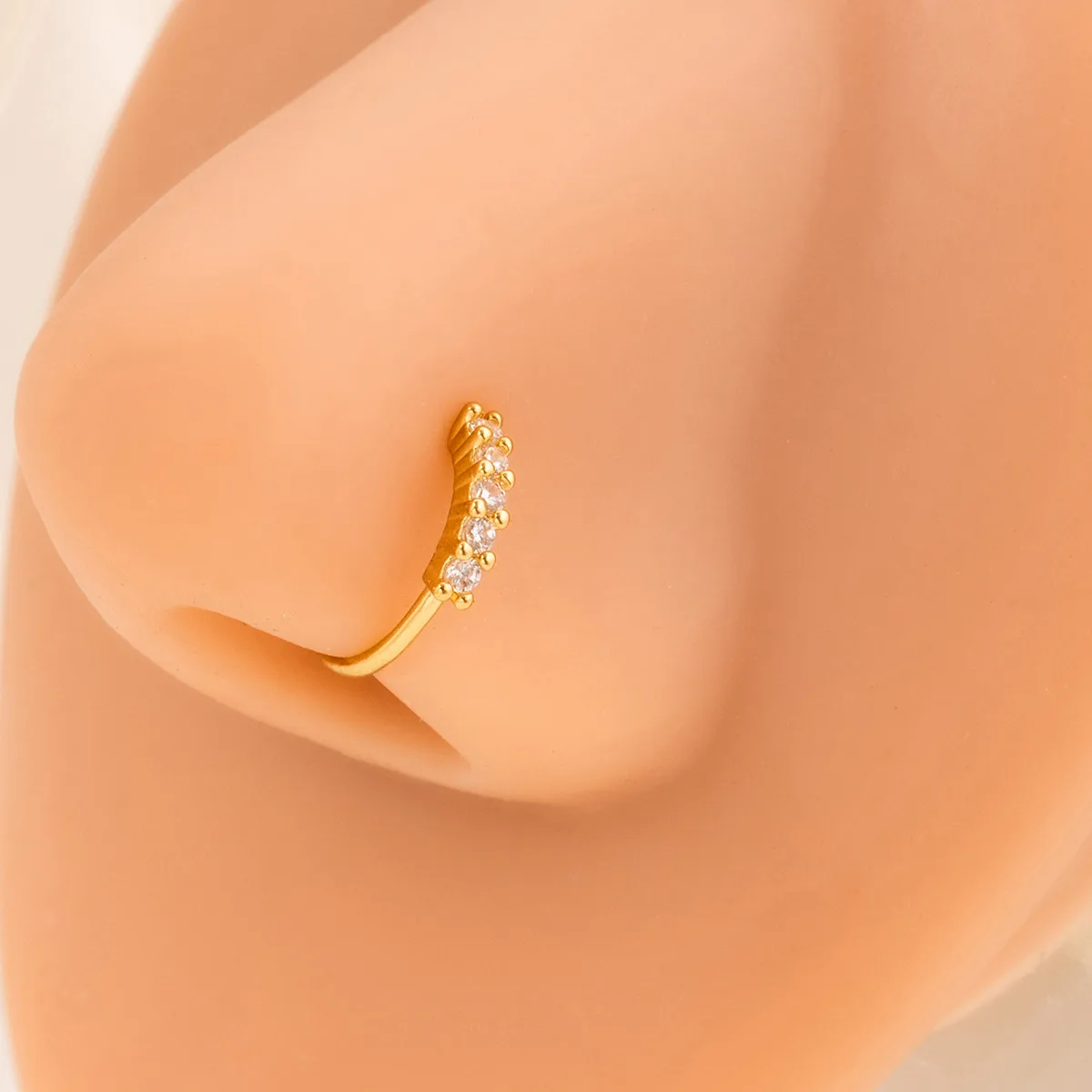 Fake Nose Piercing Fake Septum Non-Pierced Clip Nose Piercing Nose Ring Hoop Septum Fake Piercing Jewellery Women Men