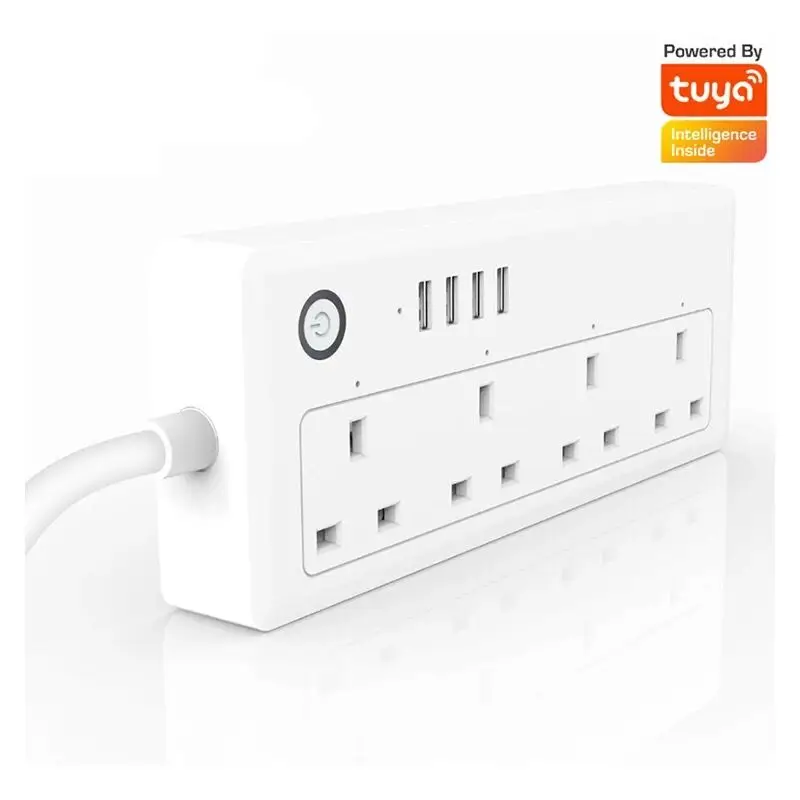 16a Wifi Power Strip Uk Standard Tuya Zigbee Smart Plug Socket Surge