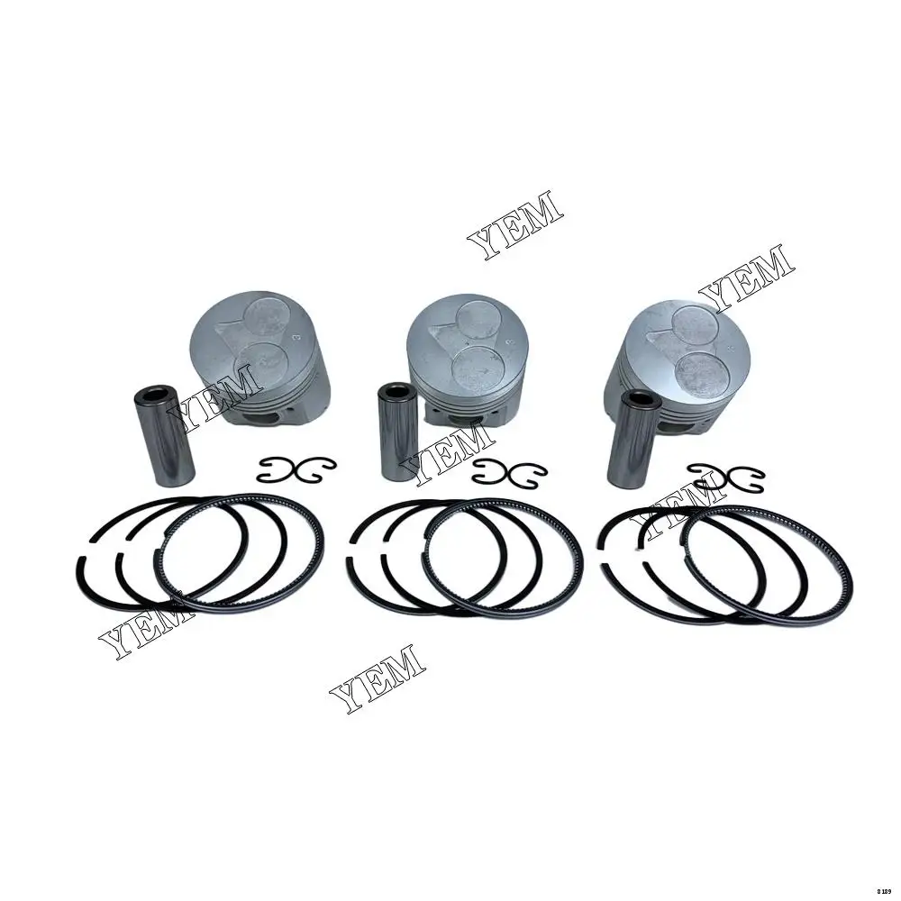 Cylinder Pistons And Piston Rings Set Fit for Kubota D722 Engine Overhaul Rebuild Kit
