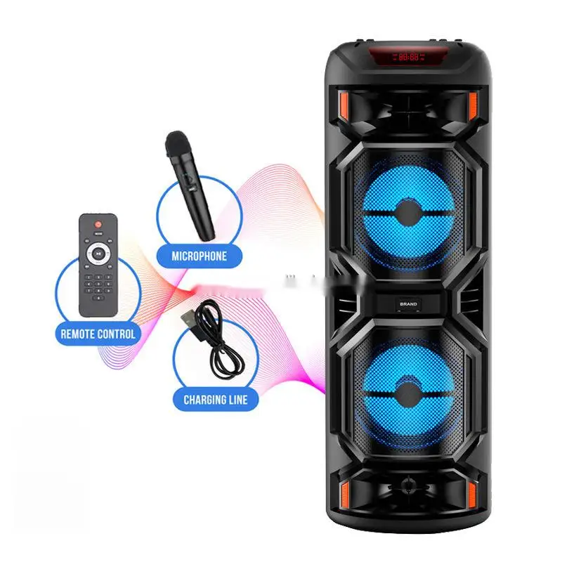 Zqs8221 Caixa Deso High Power Bass Sound System Speaker Box Party Speaker  Karaoke Outdoor Wireless Big Size Speaker for Dj