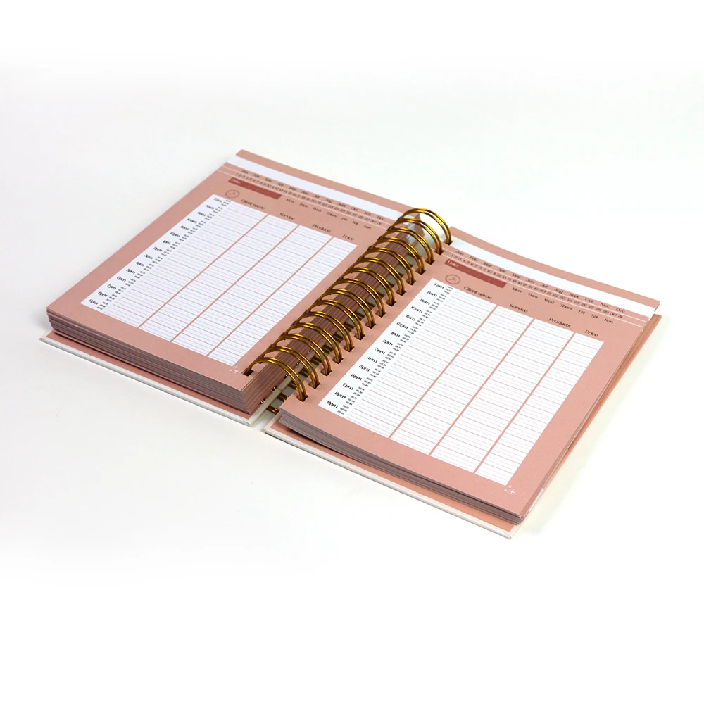 Custom Notebook Printing Factory Direct Soy Based Ink F S C Offset Paper Hardcover Spiral Binding Planner Printing