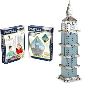 ITTL Toys Famous Metal Block Building Big Ben in London Educational Blocks Model Building Toys
