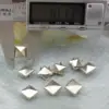 10mm pyramid silver