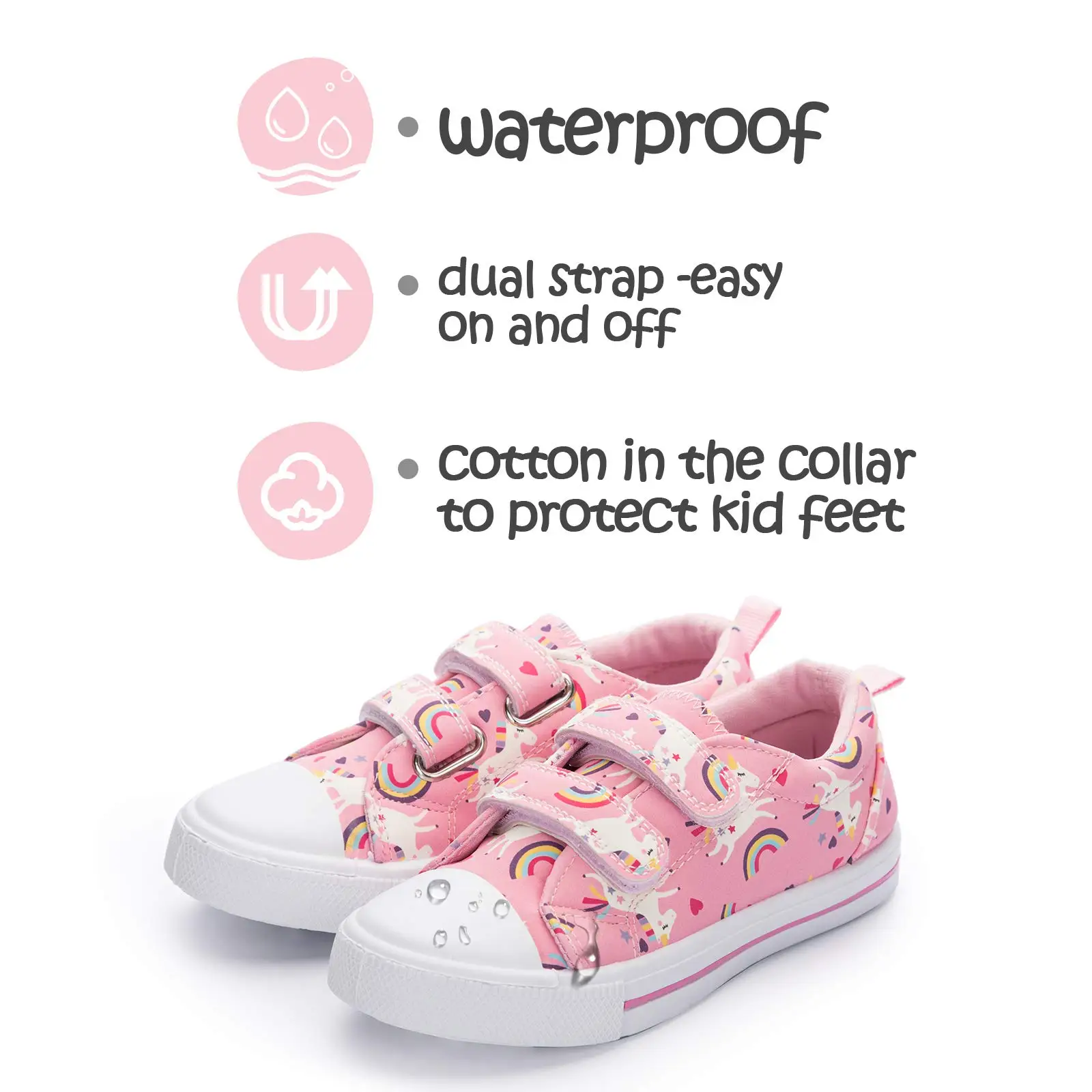 2022 High Quality Toddler Boys And Girls Shoes Kids Canvas Sneakers Cartoon Double Hook And Loop