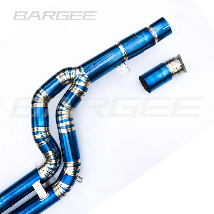 High Titanium Blue Exhaust Pipe A90 Supra Carbon Tips Pipe For Toyota