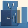 Azul Medianoche + Bolígrafo Metálico + Recambio de Bolígrafo + Bolsa de Regalo con Caja