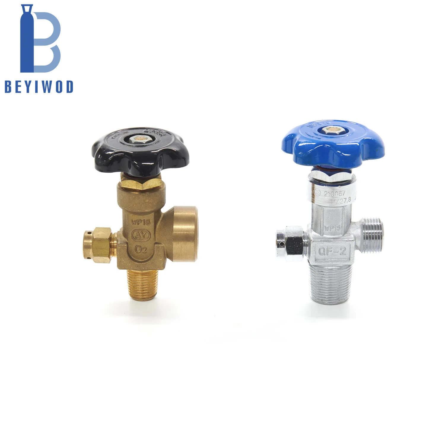 Injap Kawalan Pengurangan Tekanan Silinder Gas Oksigen-Udara-Nitrogen Jenis Loyang JENAMA BEYIWOD Berkualiti Tinggi Model CGA540 QF-2G1, 150 bar