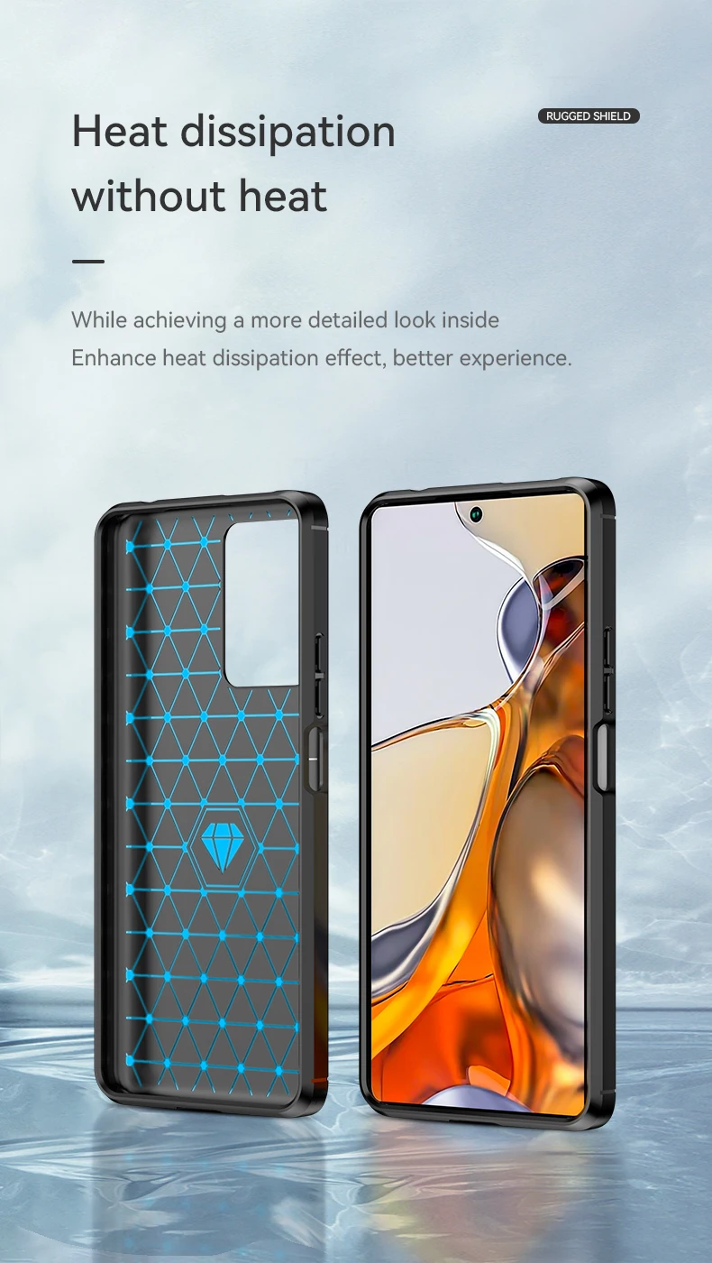 Carbon Fiber Shockproof Soft Tpu Back Cover Mobile Phone Case For