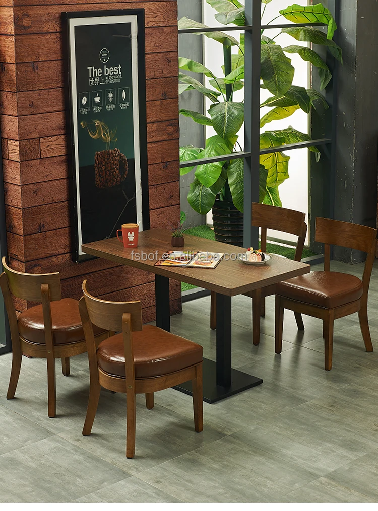 Cheap Restaurant Bistro Tables Chairs Cafe Table Wood Dining Chair