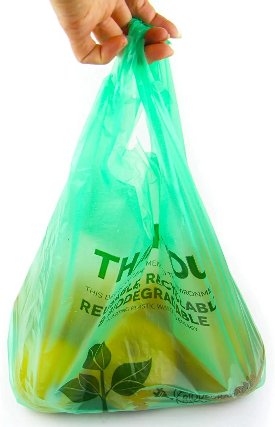 Sacchetto di maglietta di plastica riciclabile Shopping di