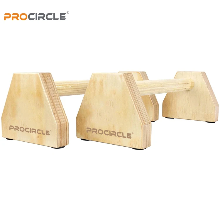 18 Inch Push Up Bar Handstand Pushup And Calisthenics Wood Parallettes ...