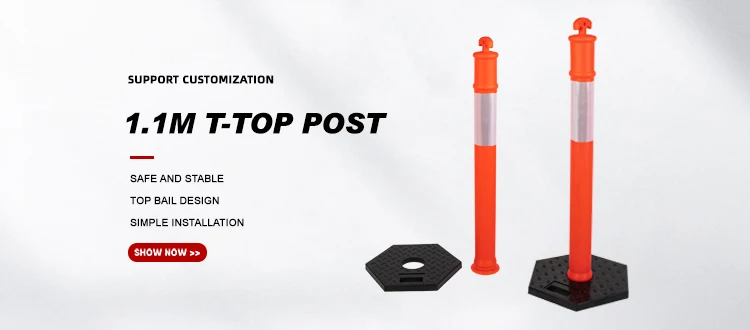 product high reflective 750mm flexible safety post delineator road safety traffic bollard-0