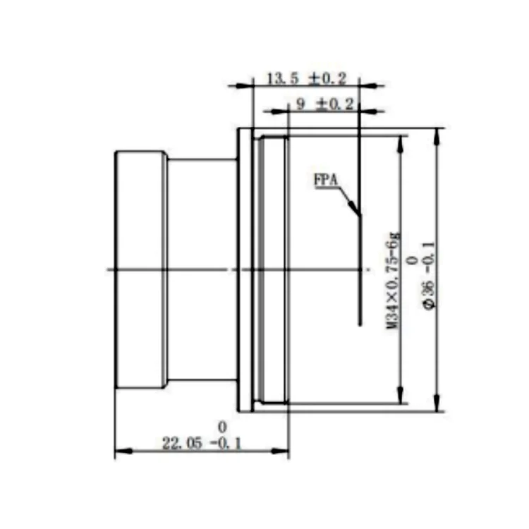 19mm HD Uncooled Long Wave Non-thermal Prime Lens For Infrared Detector