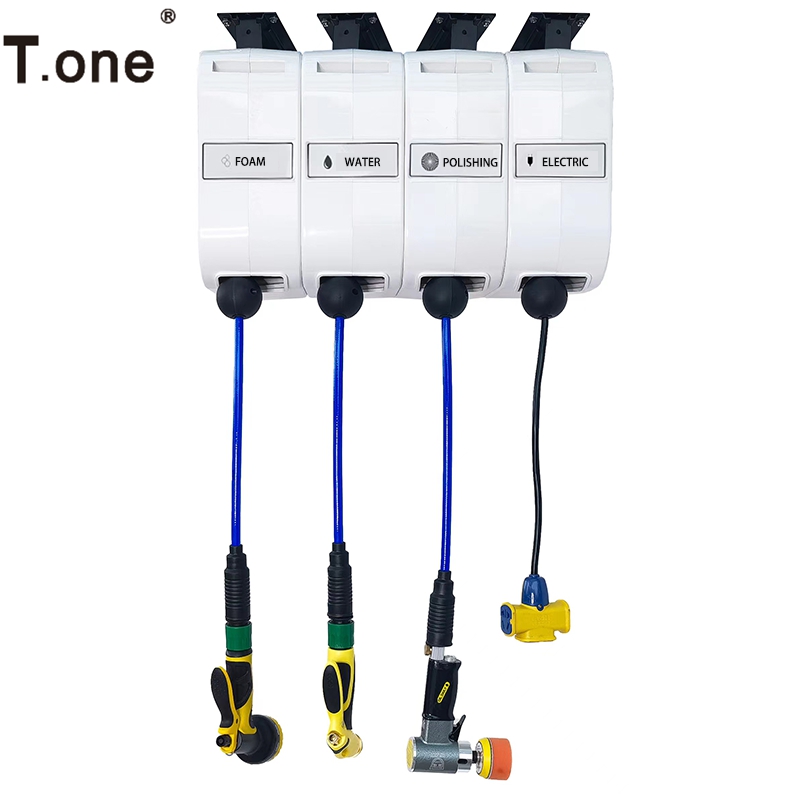 Multi-purpose Car Beauty Equipment Water vapor Polishing Electric Combination Hose Reel Box Car Wash Hose Reel
