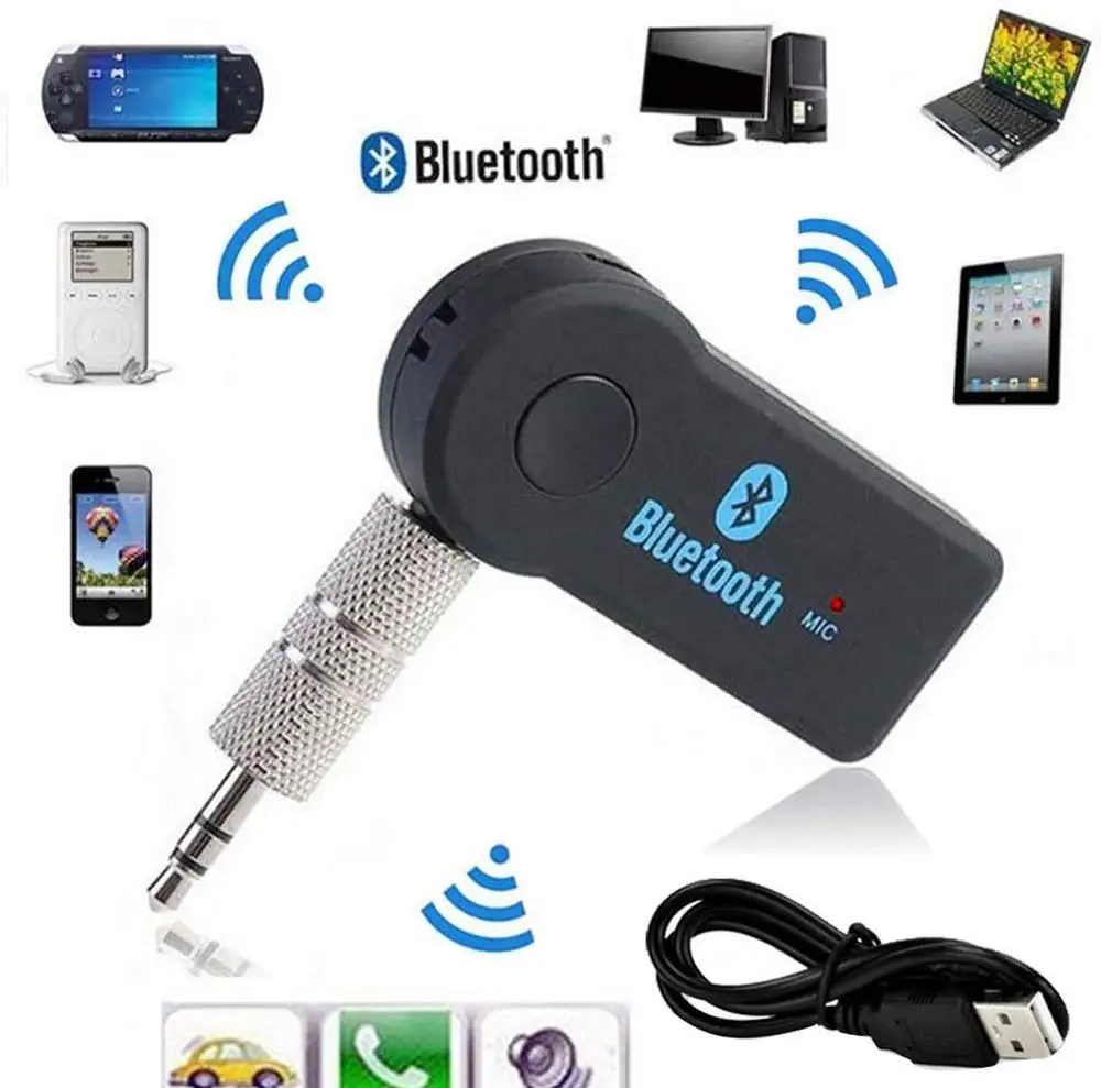 Hot Sale High Quality Blue tooth Car Receiver Aux In Adapter Wireless Car Kit