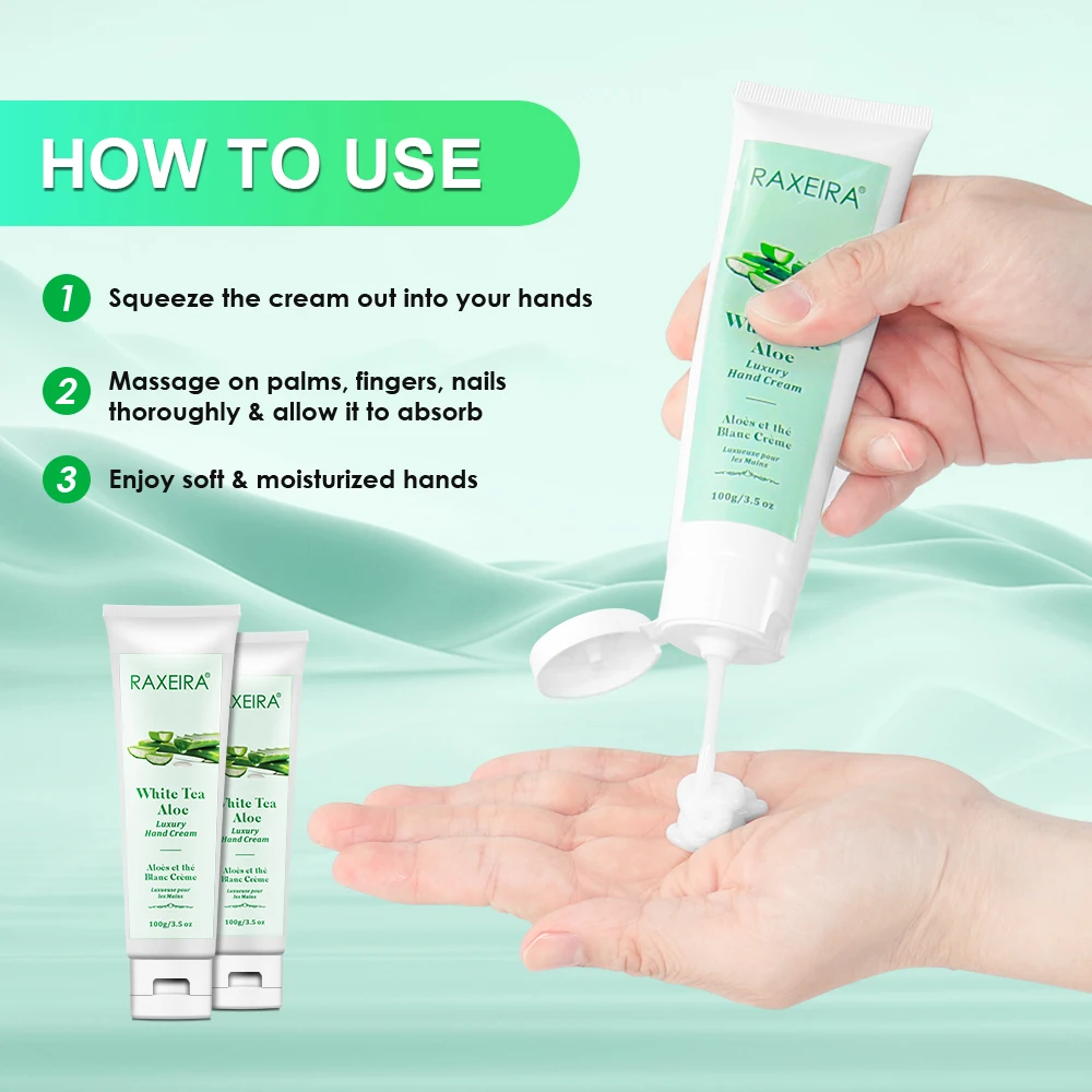 Custom Logo Antiperspirant Hand Lotion Custom Logo Hand Cream White Tea  Aloe Private Label Natural Moisturizing Hand Cream