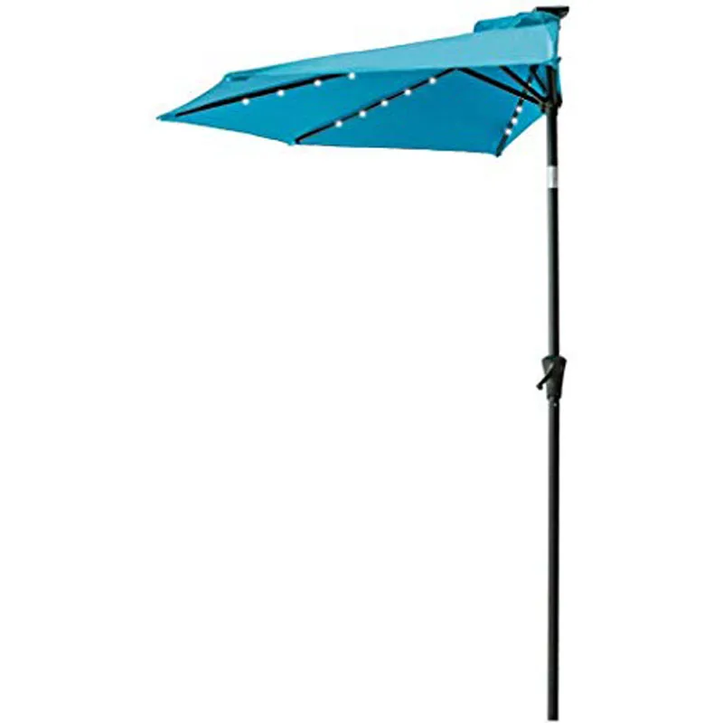 half umbrella with solar lights