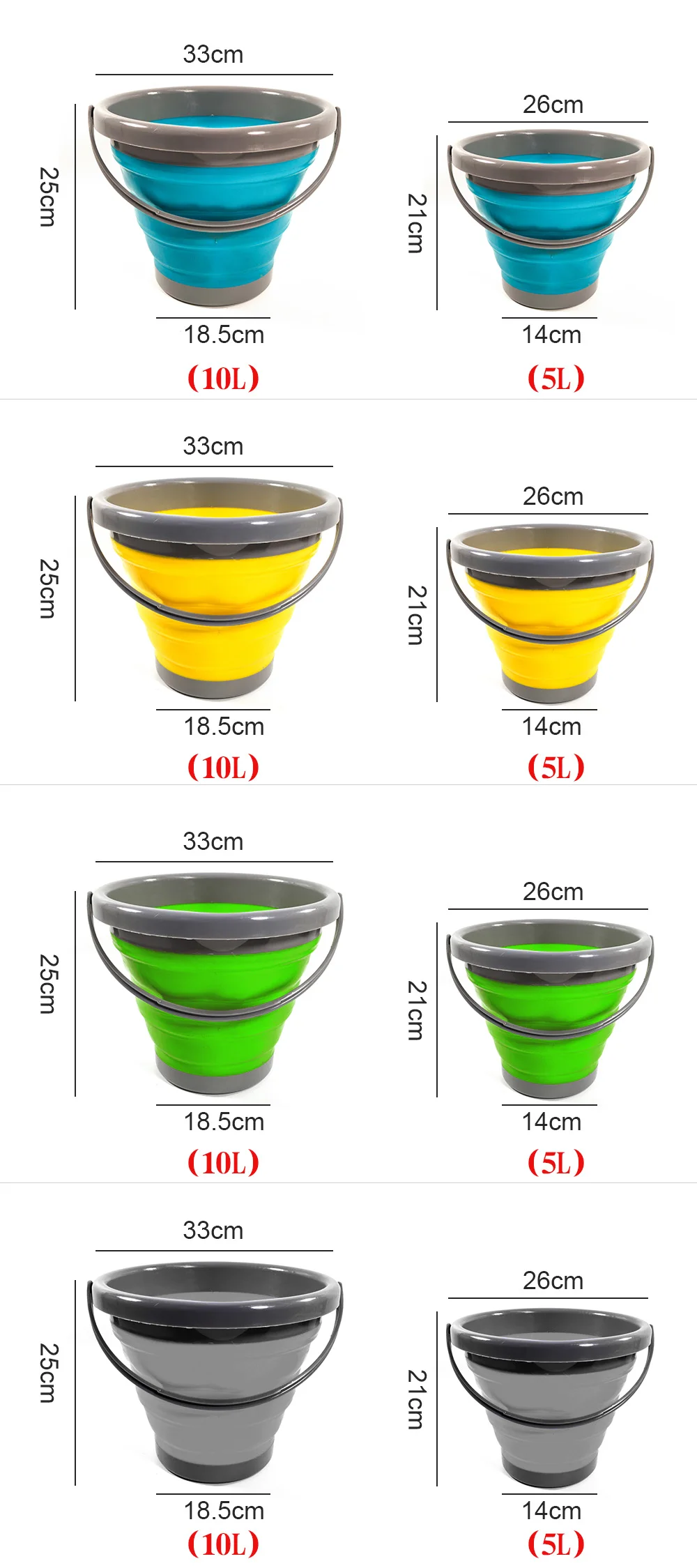 Collapsible New Hot Foldable Silicone Bucket Convenient Folding Bucket