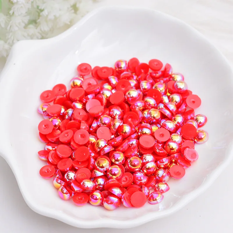 Hot Selling 2mm-12mm Flatback Pearls Half Round Abs Pearl Beads For Diy ...