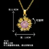 Xl22 collana con fiocco di neve viola rotante oro