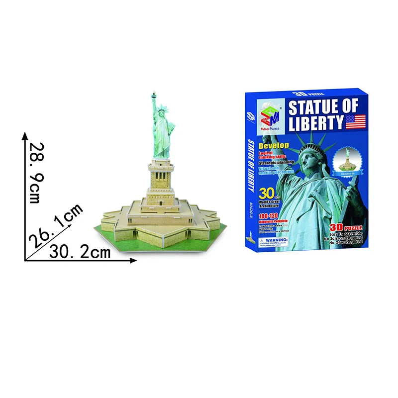 Other Toy World Illustrious Building Custom Box Most Word Famous Architectural 3d Paper Puzzle