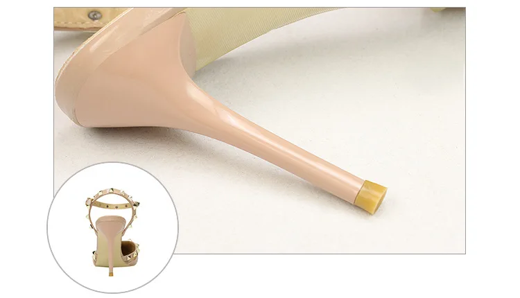 Sexy pointed side hollow rivets nightclub high heels women's shoes main image 0