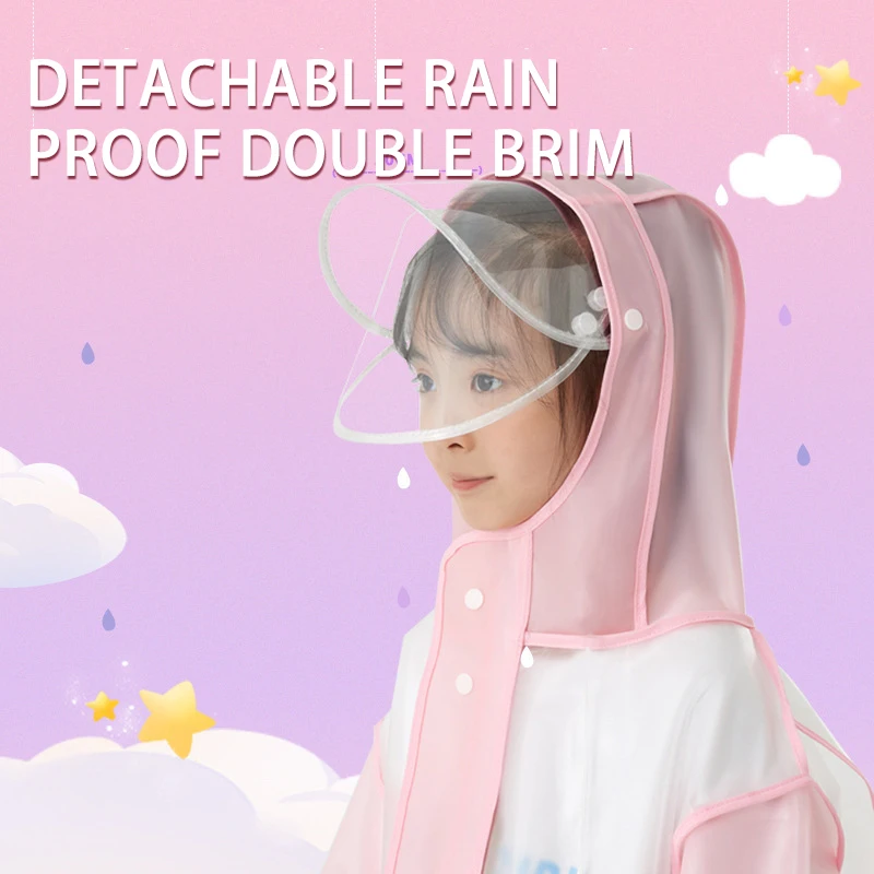 Wholesale EVA hot selling children's waterproof raincoat with backpack and reusable healthy portable cartoon printing