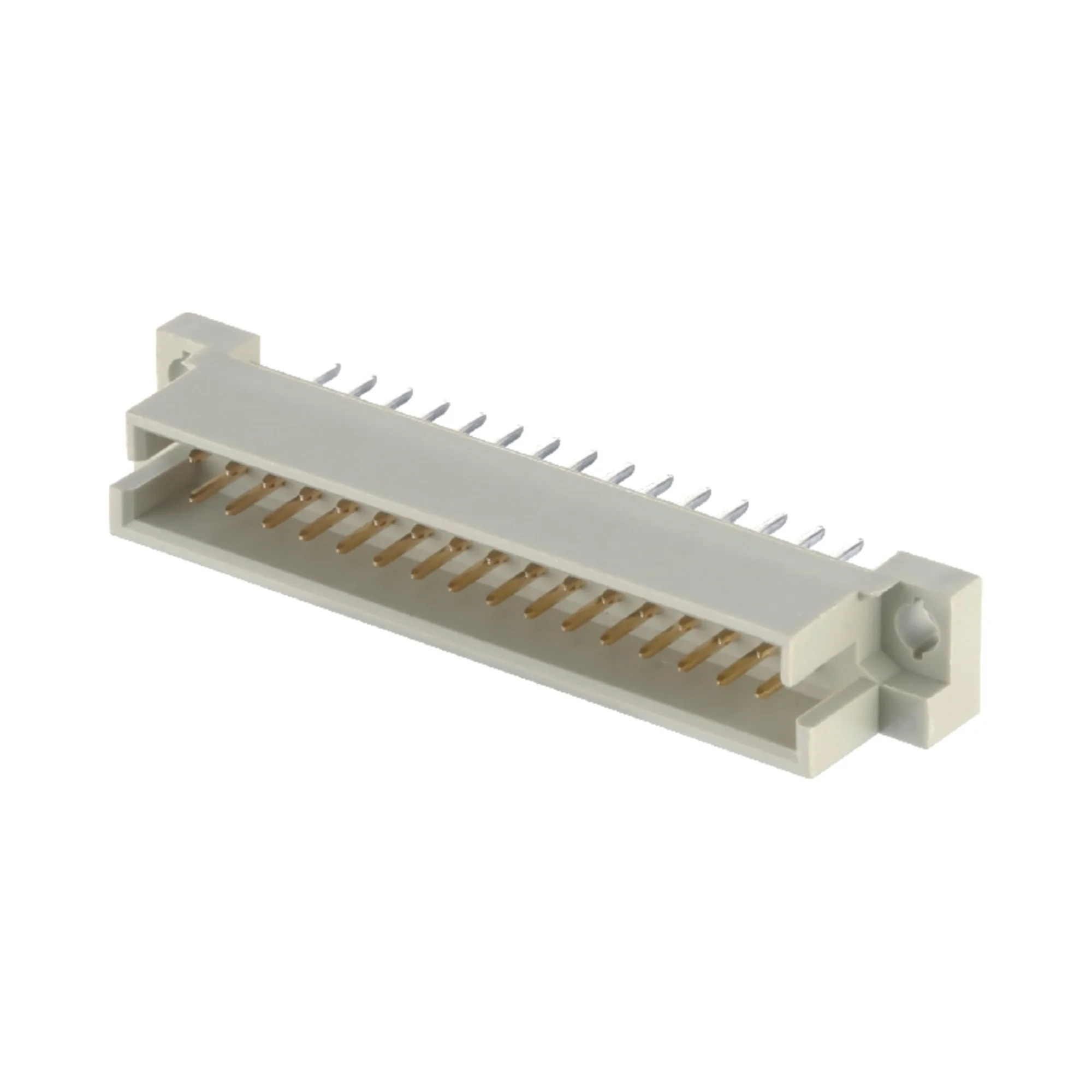 2-Row Vertical PCB DIN 41612 Connector 32Pin Right Angle Female Pins Nylon Housing DC Board to Board Connector