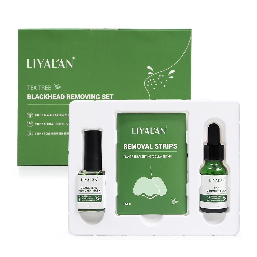 3 In 1 Tea Tree Blackhead Removal Nose Pore Strips Shrink Purifying