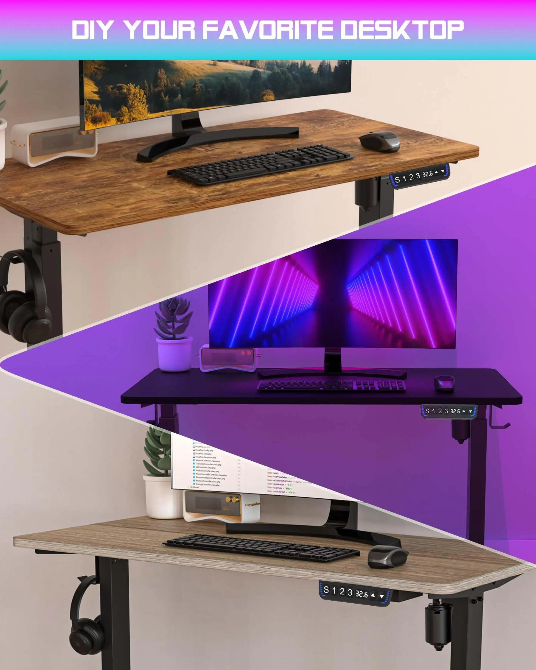 Ergonomic Standing Electric Adjustable Height Managers Office Computer